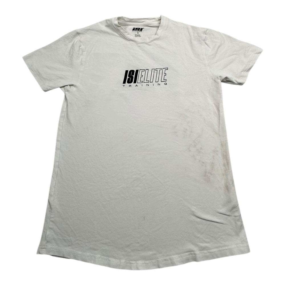Elite Training White Graphic T Shirt Size S Cotton‎ Spandex